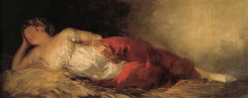 Francisco Goya Young Woman Asleep oil painting image